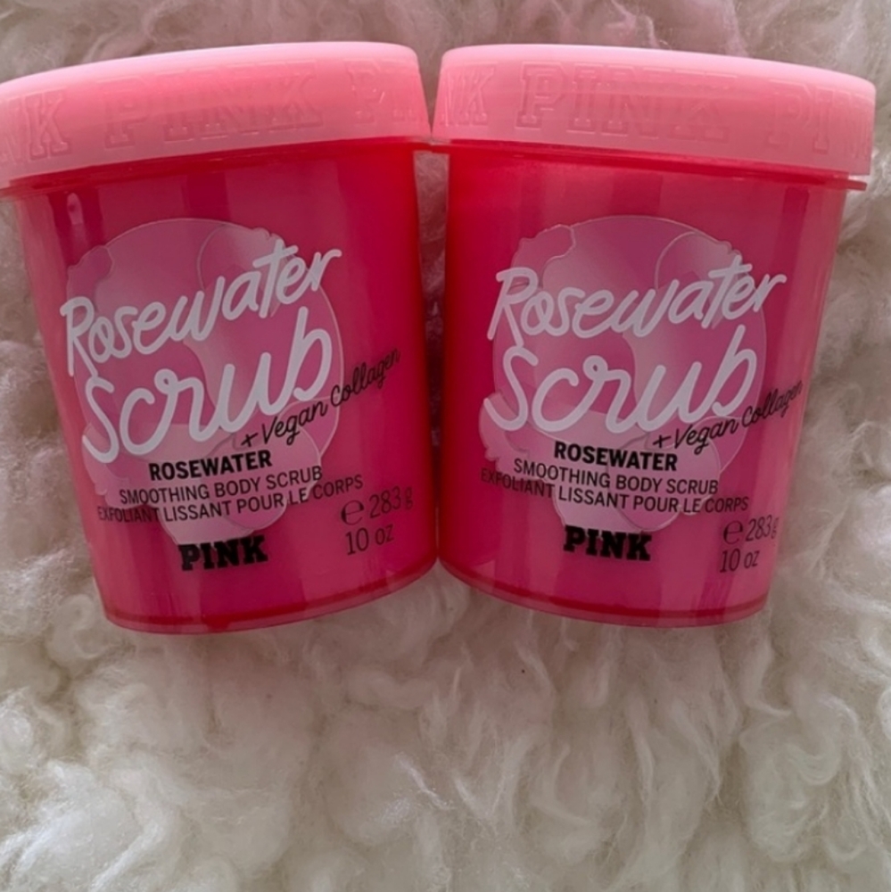 New Victoria’s Secret PINK Rosewater Glow Boosting Body Scrubs